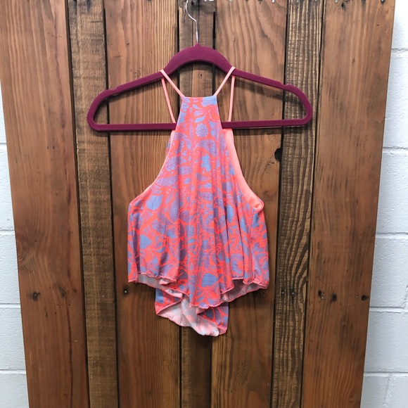 NWT size small Charlotte Russe pink orange crop top - Picture 6 of 6